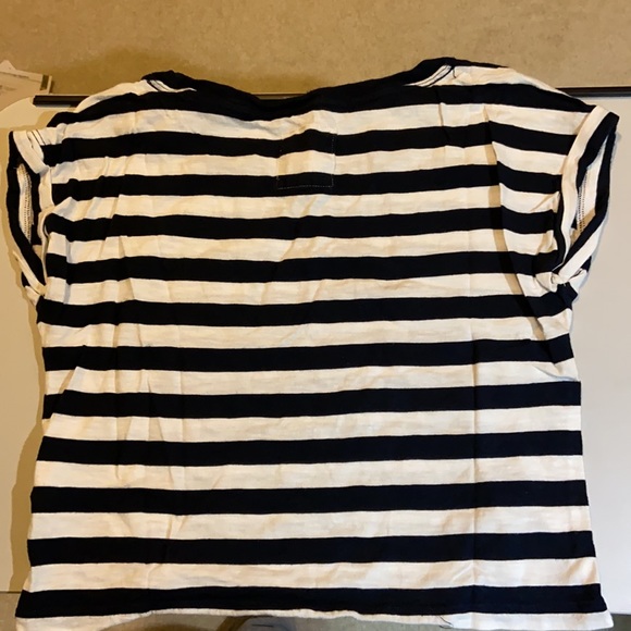 Striped cropped pocket T-shirt - Picture 3 of 3